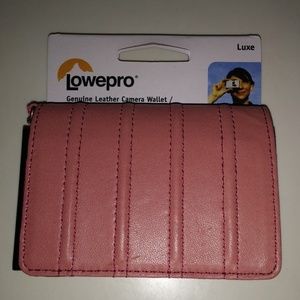 PINK Leather Camera Case or Wallet, Card Holder